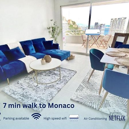 Luxurious Flat At 5 Min By Walk To Monaco, Free Parking And Sea View Apartamento Beausoleil Exterior foto